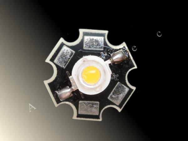 3W High Power LED auf Starplatine 2900K - 3200K warmweiß